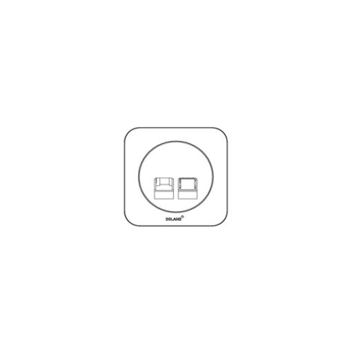 پریز شبکه Cat6 دلند پلاس مدل آدا - قیمت و خرید | فروشگاه نت ران